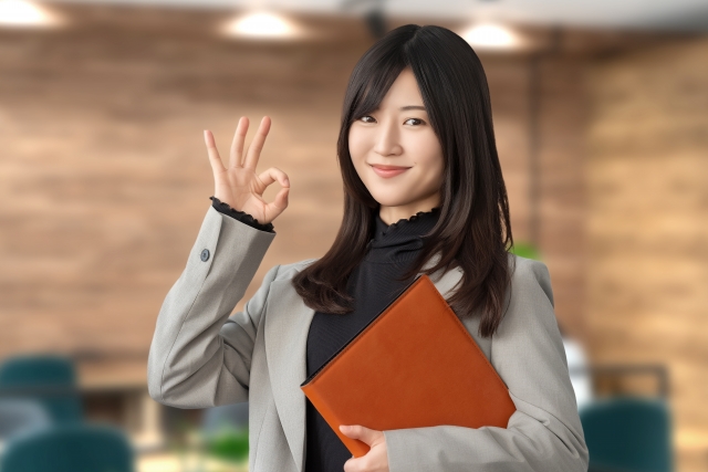 OKしている女性