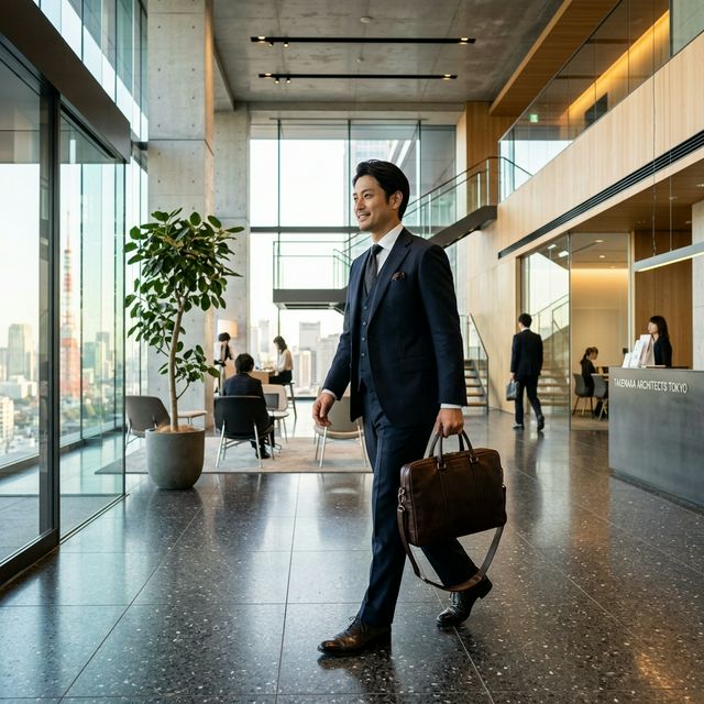 歩いている男性