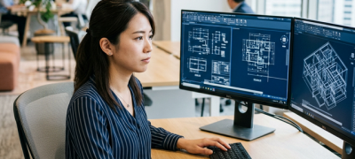 cadオペレーターの女性