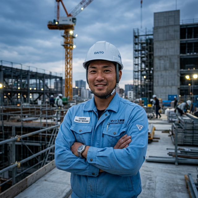 腕組みしている男性