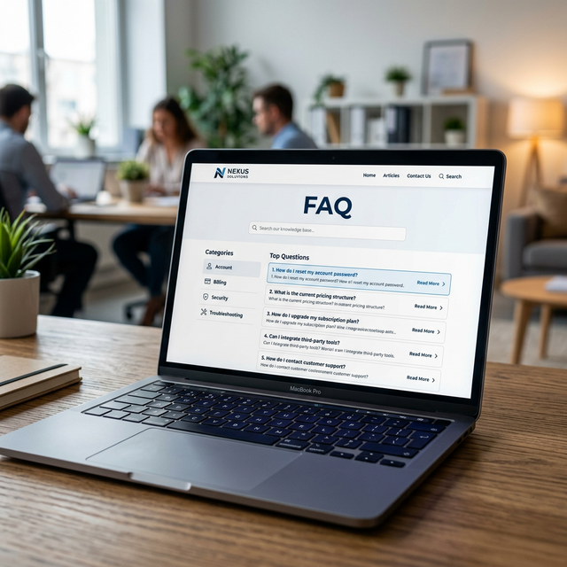 FAQと表示されているパソコン