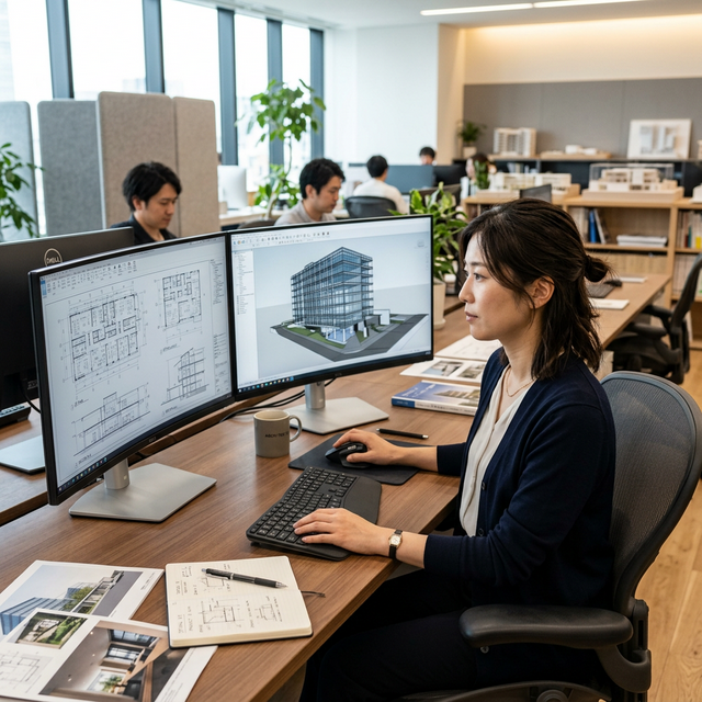 CADオペレーターの女性